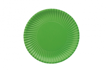 Taldrikud, lainepapist rohelised (10 tk./18 cm)