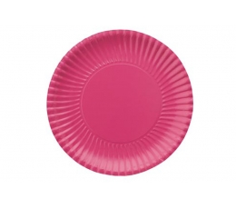 Taldrikud, lainepapist, vaarika värvi (10 tk./18 cm)