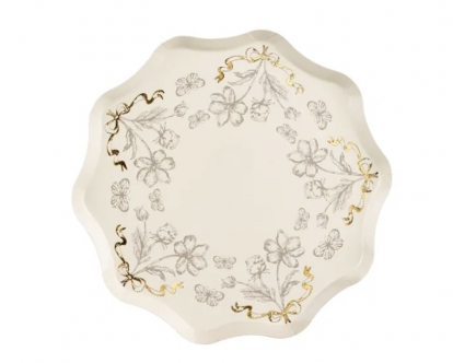 Taldrikud „Lillekesed lipsukestega“ (6 tk/20 cm)