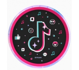 Taldrikud „Muusikanoodid“ (8 tk/17 cm)