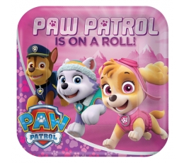 Taldrikud "Paw Patrol", roosad (8 tk./23 cm)
