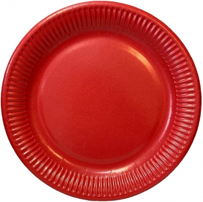  Taldrikud, punased (8 tk / 22 cm)