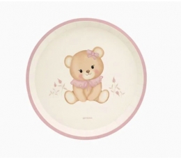 Taldrikud „Roosa mõmmi“ (6 tk/17 cm)