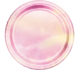  Taldrikud, roosad pärlmutter (8 tk / 17 cm)