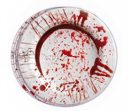 Taldrikud "Vereplekid" (6 tk./23 cm)