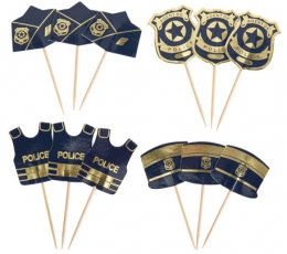 Tikud-dekoratsioonid "Politsei" (12 tk.)