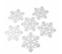 Vahtplastist kaunistused "Säravad lumehelbed" (6 tk.)