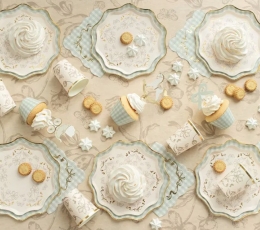 Väikesed taldrikud, kuldse äärega (6 tk/23 cm) 1