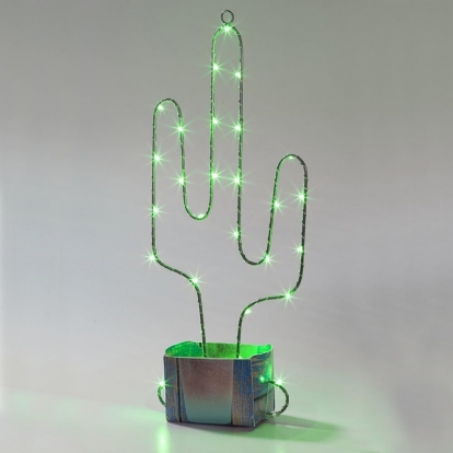 Valgustatud kaunistus „Kaktus“ (42 cm)