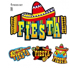 Väljalõiked - kaunistused "Fiesta" (4 tk.)