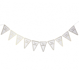 Vanik "Happy Birthday", valge-kuldne (10 lippu)