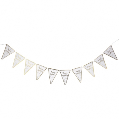 Vanik "Happy Birthday", valge-kuldne (10 lippu)