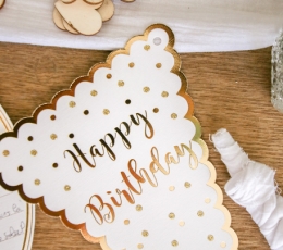 Vanik "Happy Birthday", valge-kuldne (10 lippu) 0