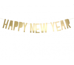 Vanik  "Happy New Year". kuldne (10x90 cm)