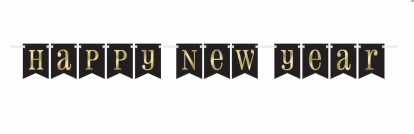 Vanik "Hapy New Year", must kuldsega (2,13 m)