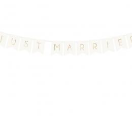 Vanik "Just Married", valge-kuldsega (1,55 m)