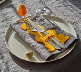 Söögiriistade hoidja „Jänku“, kollane (4 tk). 4