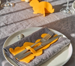 Söögiriistade hoidja „Jänku“, kollane (4 tk). 3