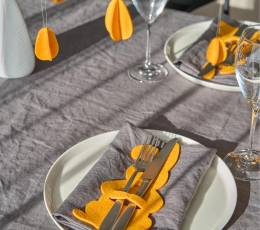 Söögiriistade hoidja „Jänku“, kollane (4 tk). 1