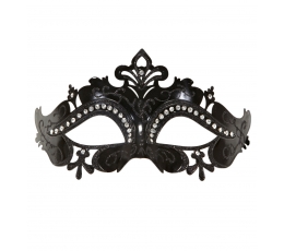 Veneetsia mask, must teemantidega