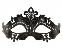 Veneetsia mask, must teemantidega