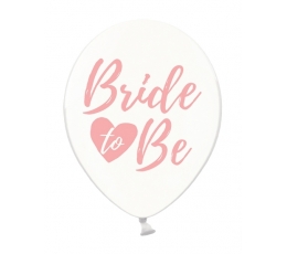 Õhupallid "Bride to be" läbipaistev-roosa (6 tk./30 cm)