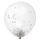 Õhupallid, läbipaistvad hõbe konfettidega (6 tk)
