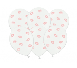 Õhupallid "Roosad huuled" (6 tk./30 cm)