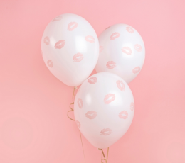 Õhupallid "Roosad huuled" (6 tk./30 cm) 1
