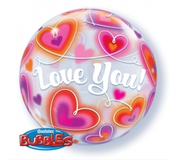  Õhupall-pall  "Love you" (22" 56 cm.)