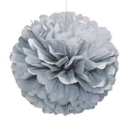  Dekoratsioon "Pom pom", hõbedane (1 tk./40,64 cm)