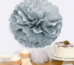  Dekoratsioon "Pom pom", hõbedane (1 tk./40,64 cm) 0