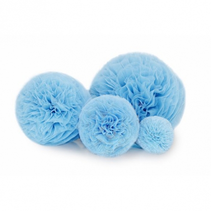 Dekoratsioon "Tüllist pom pom, helesinine (1 tk/25 cm)