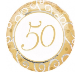 Fooliumist õhupall "50TH ANNIVERSARY" ("18 45cm)