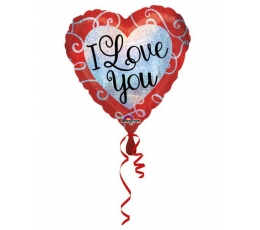 Fooliumist õhupall  "I love you" (17" 43 cm.)