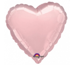 Fooliumist õhupall "Roosa süda" (10 tk. 13*12 cm.)