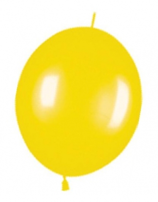 Kollased pastelsed sabaga õhupallid (100 tk./32 cm)