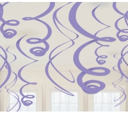 Rippuvad kaunistused, lilla (12 tk./ 55 cm)