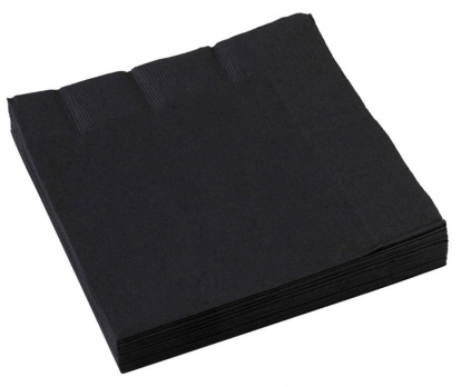 Pabersalvrätikud / musta värvi (20 tk./32,7 cm x 32,7 cm)