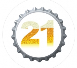 Märk. Õllesõpradele "21" (7,7 cm)