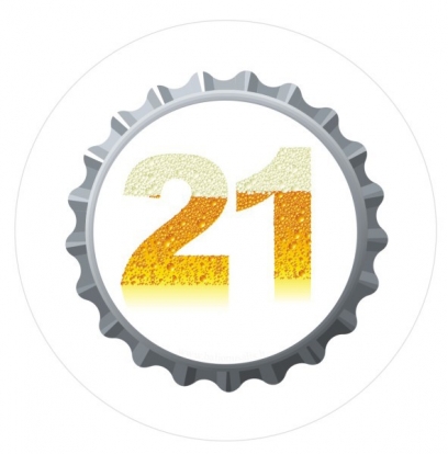 Märk. Õllesõpradele "21" (7,7 cm)