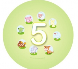 Märk. Loomad "5" (5,5 cm)