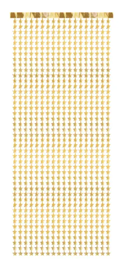 Fooliumkardin-vihm "Kuldsed tähed" (100x245 cm)