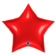 Fooliumõhupall „Punane täht“ (91 cm)