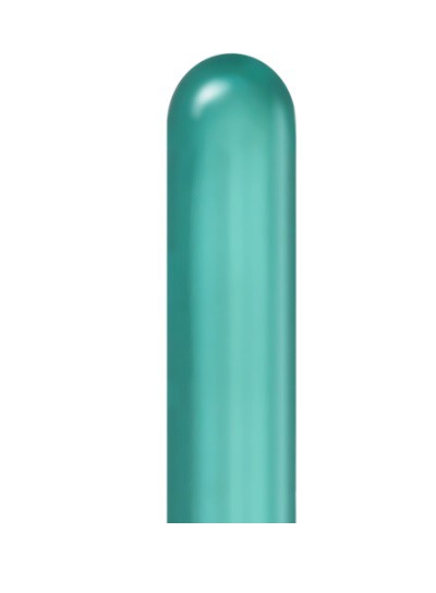 Kummist CHROME õhupallid / roheline (100 tk Q260)