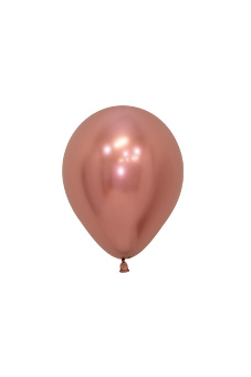 Õhupall kroomitud, roosakas kuldne (12 cm/Sempertex)