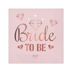  Salvrätikud "Bride to be", roosad (20 tk.)