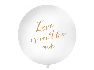 Suur õhupall "Love is in the air", valge (1m)