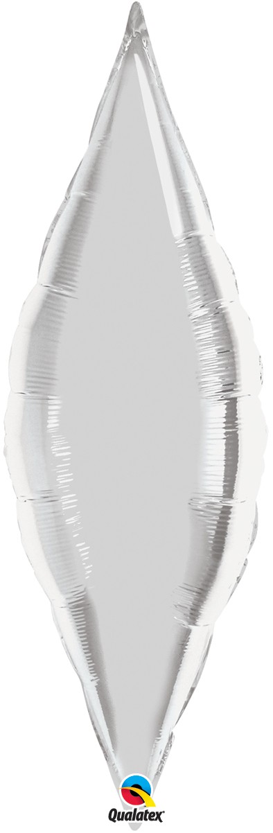 Fooliumist õhupall "Hõbedane leht" (14x32cm.)